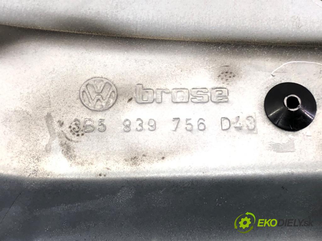 VW PASSAT B5.5 (3B3) 2000 - 2005    1.9 TDI 74 kW [101 KM] olej napędowy 2000 - 2005  mechanismus okna pravý zadní část 3B5839756