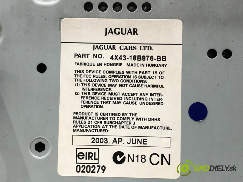 JAGUAR X-TYPE I (X400) 2001 - 2009    2.0 D 96 kW [130 KM] olej napędowy 2003 - 2009  RADIO 1X43-10E889-FB 4X43-18B876-BB (Audio zariadenia)