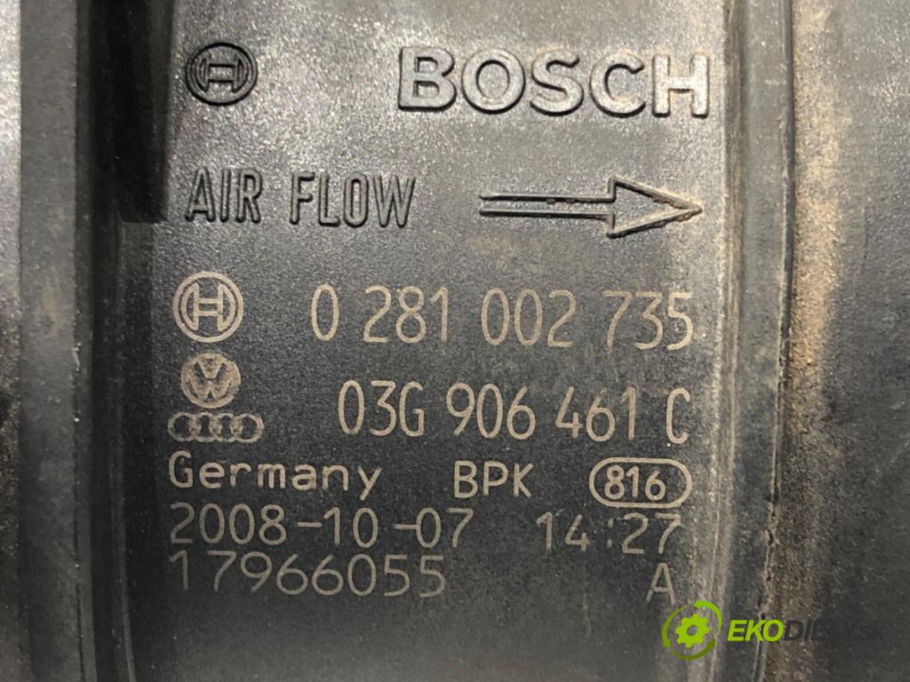 AUDI A4 B8 Avant (8K5) 2007 - 2015    2.0 TDI 105 kW [143 KM] olej napędowy 2008 - 2015  Váha vzduchu 0281002735 03G906461C (Váhy vzduchu)