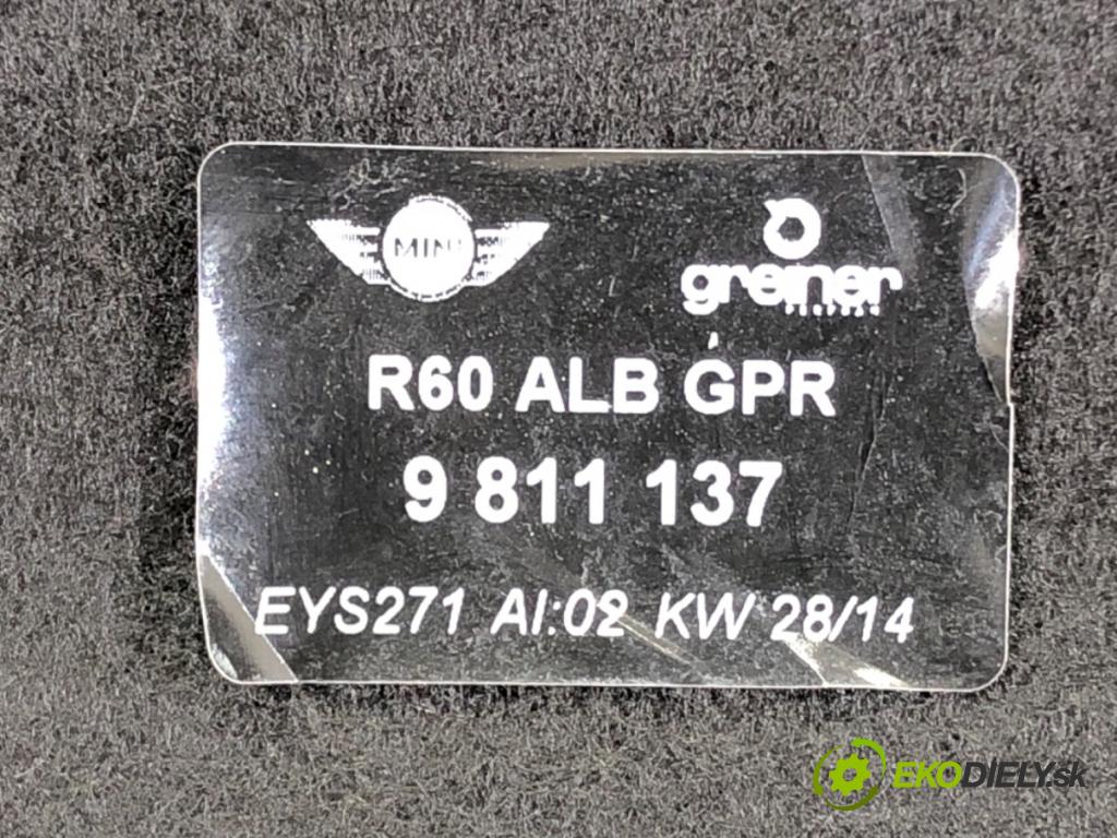 MINI MINI COUNTRYMAN (R60) 2010 - 2016    Cooper 90 kW [122 KM] benzyna 2010 - 2016  pláto zadní část 9811137