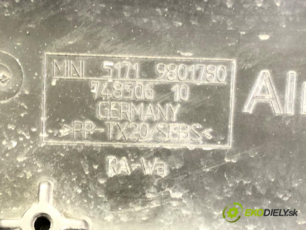 MINI MINI COUNTRYMAN (R60) 2010 - 2016    Cooper 90 kW [122 KM] benzyna 2010 - 2016  Torpédo, plast pod čelné okno 9801780 (Torpéda)