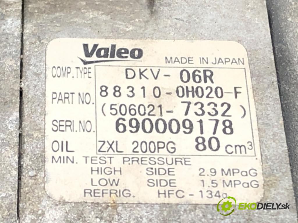 TOYOTA AYGO (_B1_) 2005 - 2014    1.4 HDi (WNB10_) 40 kW [54 KM] olej napędowy 2005 - 2010  Kompresor klimatizácie 88310-0H020-F (Kompresory klimatizácie)