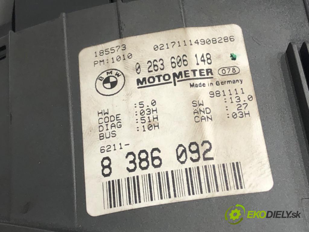 BMW 3 (E46) 1997 - 2005    318 i 87 kW [118 KM] benzyna 1997 - 2001  Prístrojovka 8386092 (Prístrojové dosky, displeje)