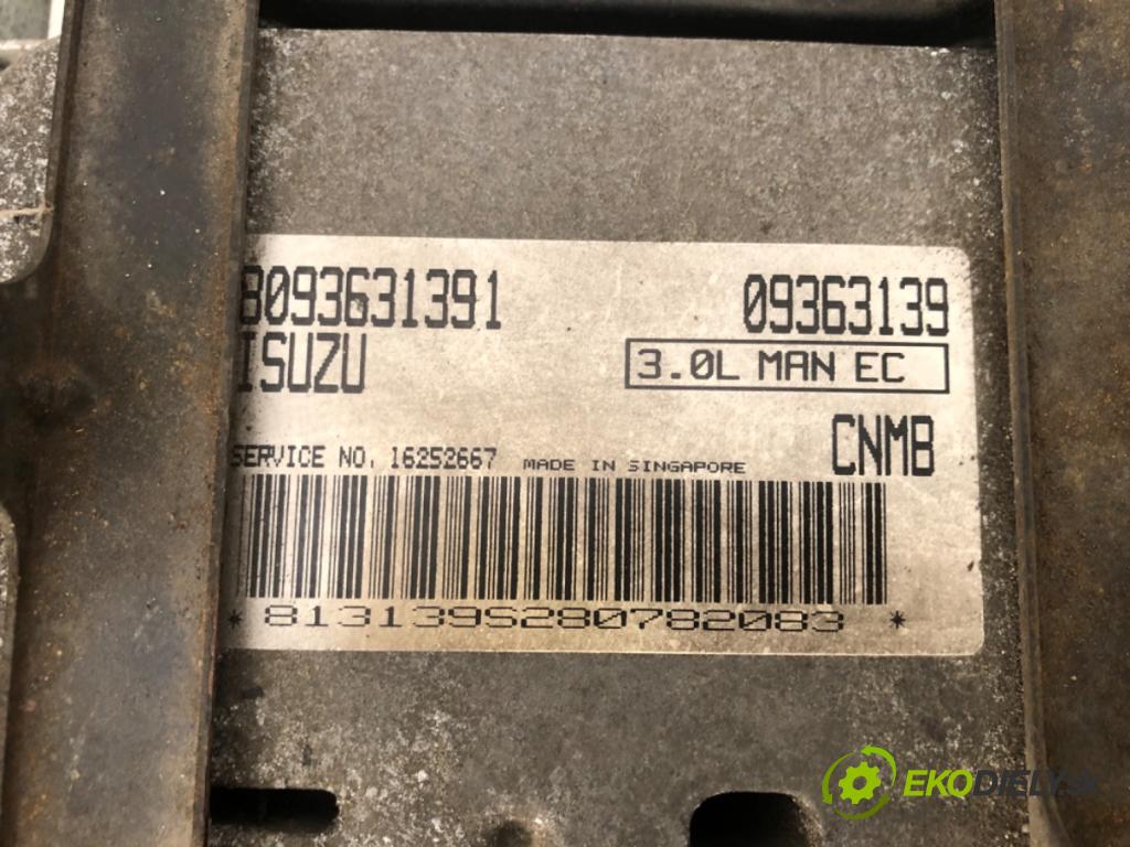 OPEL MONTEREY B (M98) 1998 - 1999    3.0 DTI (UBS73D, UBS73G) 117 kW [159 KM] olej napędowy 1998 - 1999  riadiaca jednotka Motor 09363139 (Riadiace jednotky)