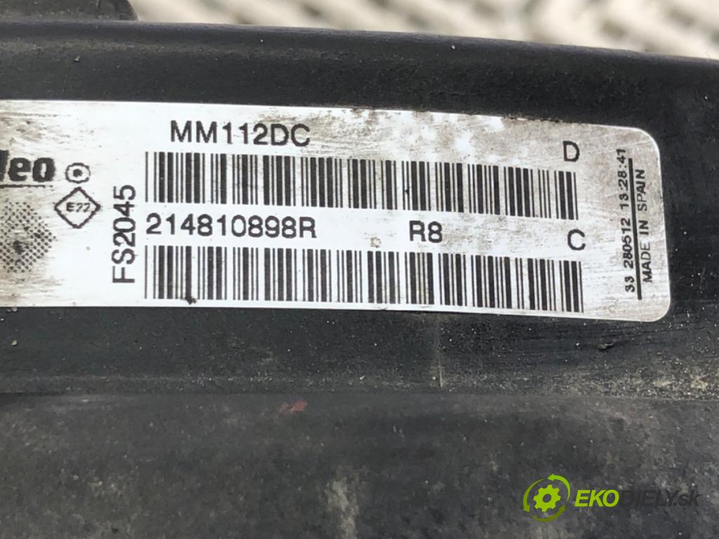 RENAULT MEGANE III Grandtour (KZ0/1) 2008 - 2022    1.6 dCi (KZ00, KZ12, KZ13) 96 kW [130 KM] olej napędowy 2011 - 2022  ventilátor chladiče 214810898R (Ventilátory)