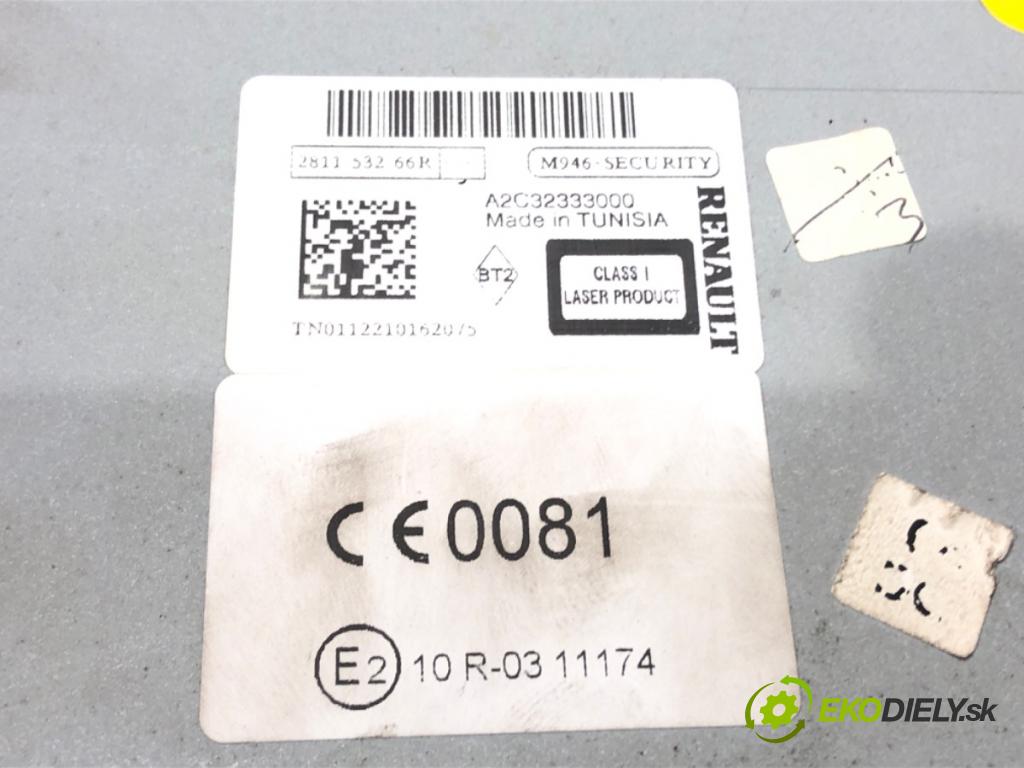 RENAULT MEGANE III Grandtour (KZ0/1) 2008 - 2022    1.6 dCi (KZ00, KZ12, KZ13) 96 kW [130 KM] olej napędowy 2011 - 2022  RADIO 281153266R (Audio zariadenia)