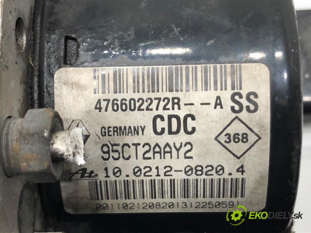 RENAULT MEGANE III Grandtour (KZ0/1) 2008 - 2022    1.6 dCi (KZ00, KZ12, KZ13) 96 kW [130 KM] olej napędowy 2011 - 2022  Pumpa ABS 476602272R (Pumpy ABS)