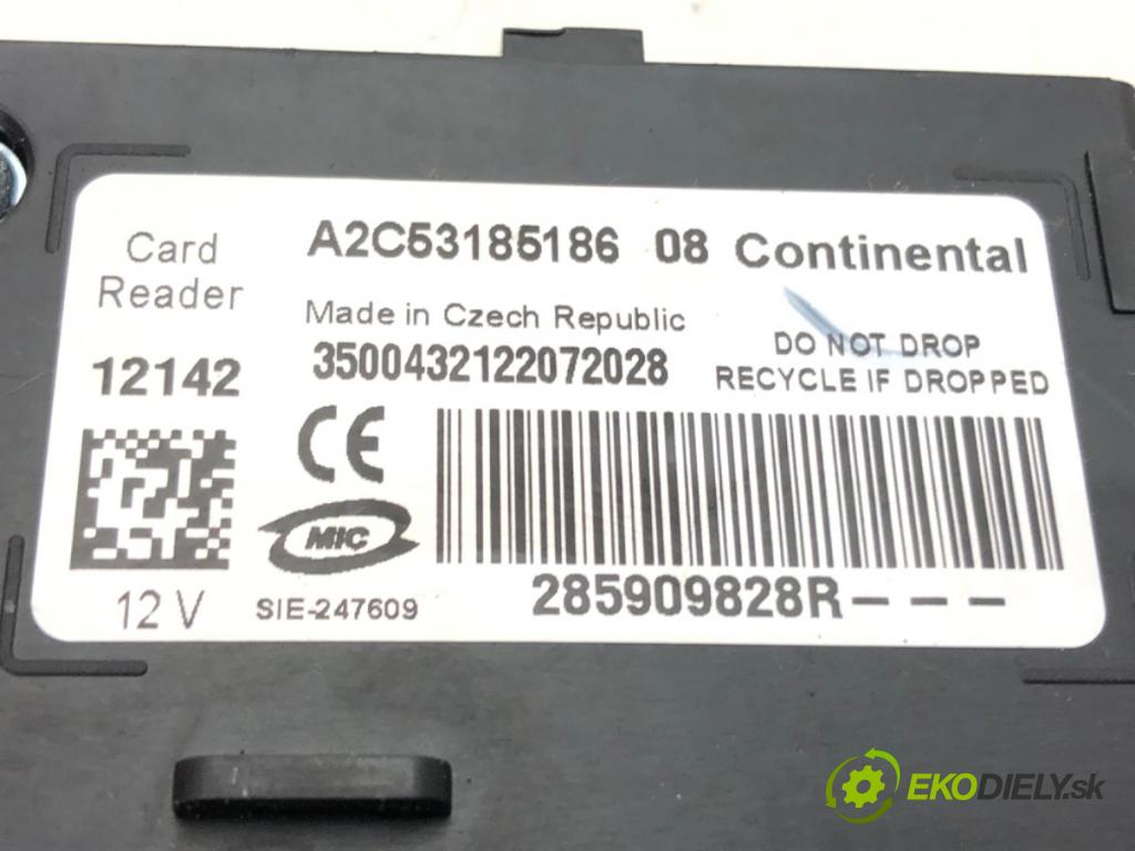 RENAULT MEGANE III Grandtour (KZ0/1) 2008 - 2022    1.6 dCi (KZ00, KZ12, KZ13) 96 kW [130 KM] olej napędowy 2011 - 2022  spinačka čítač KART 285909828R (Spínacie skrinky a kľúče)