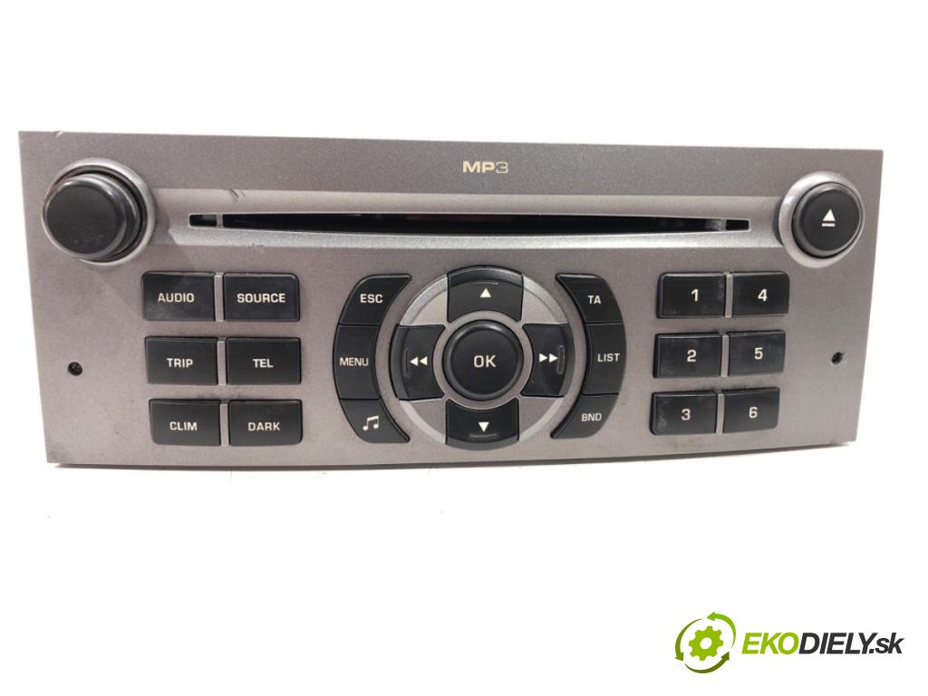 PEUGEOT 407 SW (6E_) 2004 - 2011    1.6 HDi 110 80 kW [109 KM] olej napędowy 2004 - 2010  RADIO 9664636277 (Audio zariadenia)