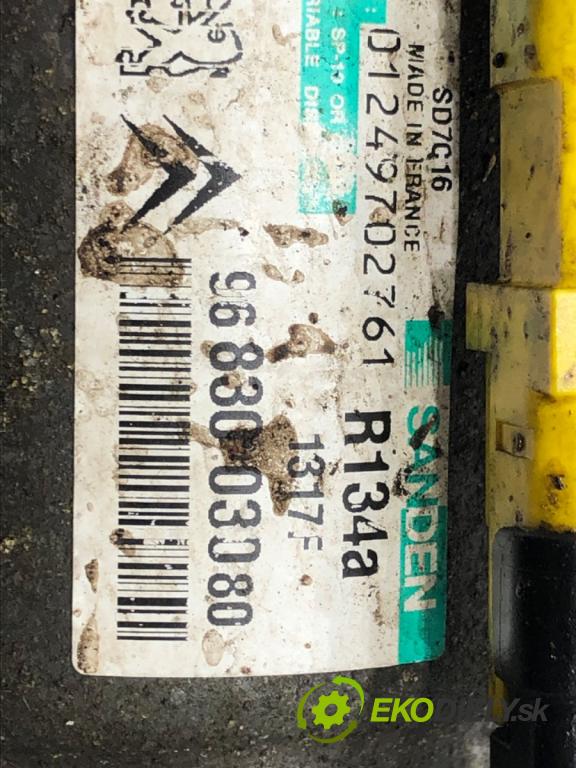 PEUGEOT 407 SW (6E_) 2004 - 2011    1.6 HDi 110 80 kW [109 KM] olej napędowy 2004 - 2010  Kompresor klimatizácie 9683003080 (Kompresory klimatizácie)