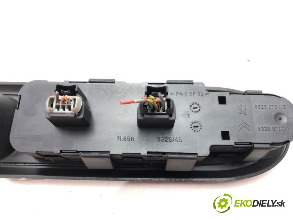 PEUGEOT 407 SW (6E_) 2004 - 2011    1.6 HDi 110 80 kW [109 KM] olej napędowy 2004 - 2010  Prepínač okien 53269704/5 (Prepínače, spínače, tlačidlá a ovládače kúrenia)