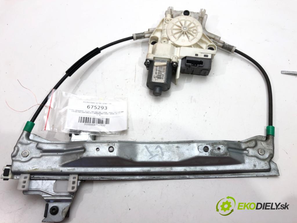 PEUGEOT 407 SW (6E_) 2004 - 2011    1.6 HDi 110 80 kW [109 KM] olej napędowy 2004 - 2010  mechanismus okna levý zadní část 9644893780