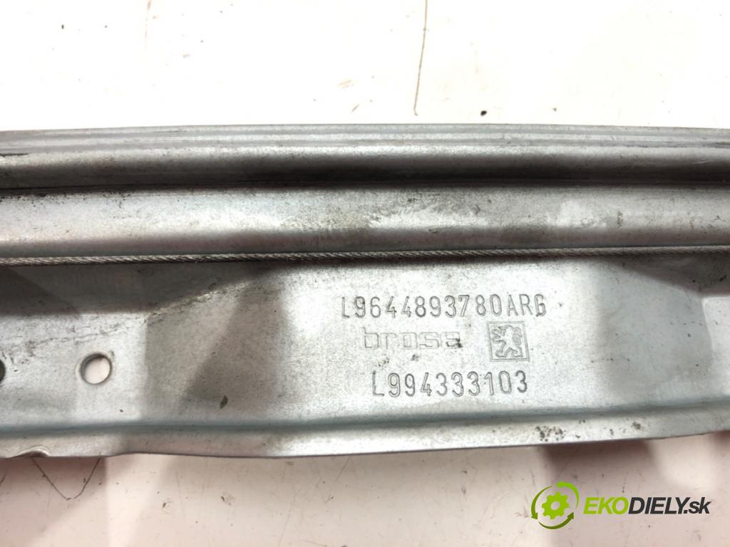 PEUGEOT 407 SW (6E_) 2004 - 2011    1.6 HDi 110 80 kW [109 KM] olej napędowy 2004 - 2010  mechanismus okna levý zadní část 9644893780