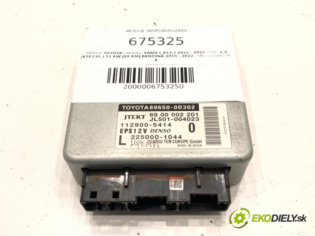 TOYOTA YARIS (_P13_) 2010 - 2022    1.0 (KSP130_) 51 kW [69 KM] benzyna 2010 - 2022  Modul servočerpadlo 89650-0D302 (Ostatné)