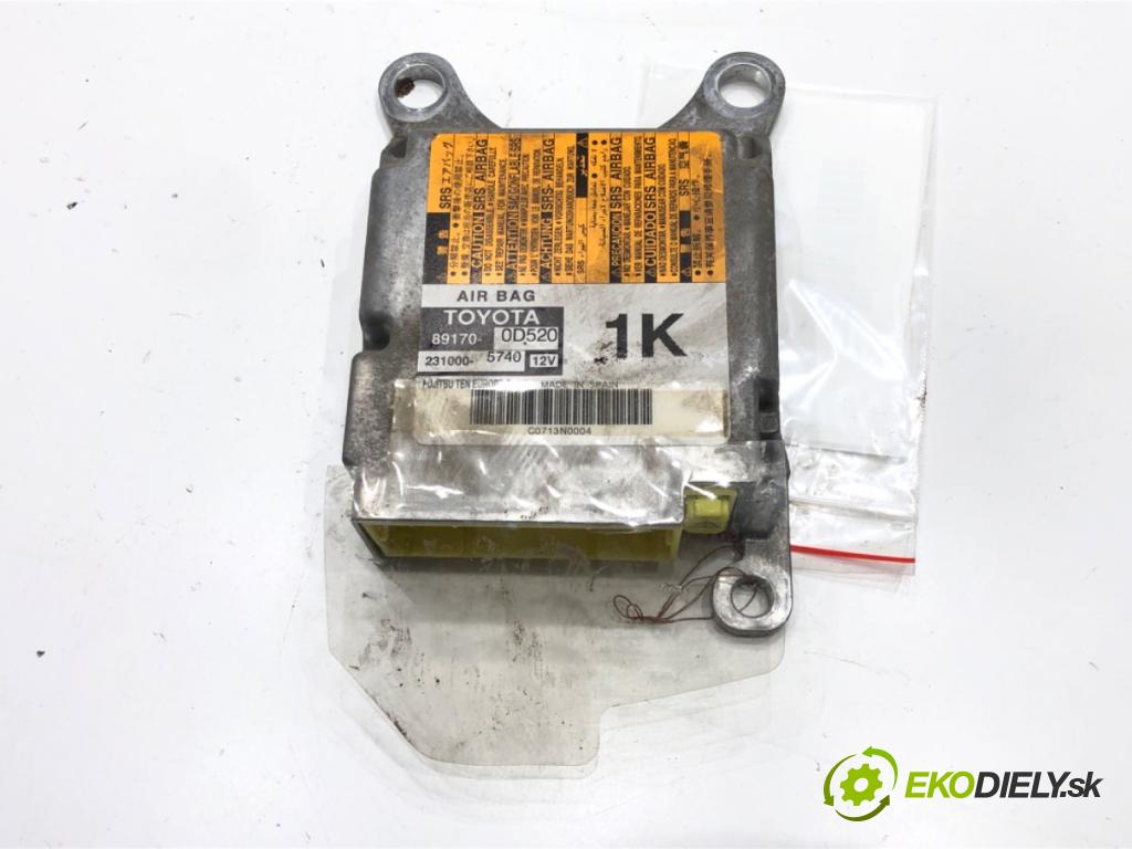TOYOTA YARIS (_P13_) 2010 - 2022    1.0 (KSP130_) 51 kW [69 KM] benzyna 2010 - 2022  senzor airbag 89170-0D520 (Snímače)