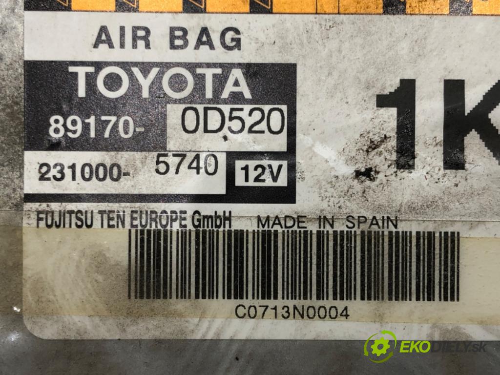 TOYOTA YARIS (_P13_) 2010 - 2022    1.0 (KSP130_) 51 kW [69 KM] benzyna 2010 - 2022  senzor airbag 89170-0D520 (Snímače)