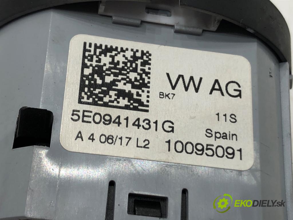 SKODA RAPID (NH3, NK3, NK6) 2012 - 2022    1.2 TSI 66 kW [90 KM] benzyna 2015 - 2019  spínač světel 5E0941431G