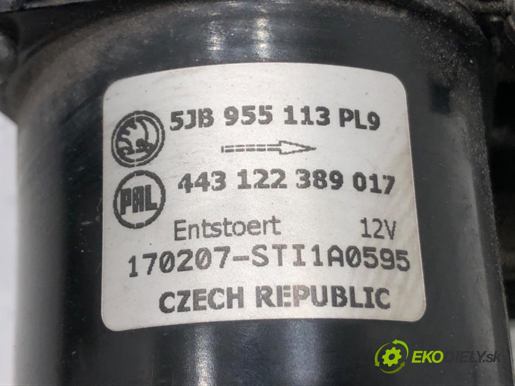 SKODA RAPID (NH3, NK3, NK6) 2012 - 2022    1.2 TSI 66 kW [90 KM] benzyna 2015 - 2019  Mechanizmus stieračov predný 5JB955113PL9 (Motorčeky stieračov predné)