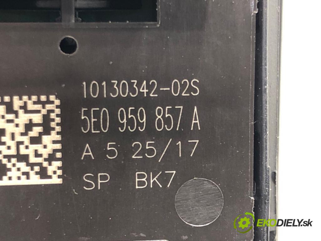 SKODA OCTAVIA III Combi (5E5, 5E6) 2012 - 2022    1.4 TSI 110 kW [150 KM] benzyna 2014 - 2020  Prepínač okien 5E0959857A (Prepínače, spínače, tlačidlá a ovládače kúrenia)