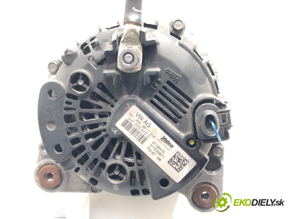 SKODA OCTAVIA III Combi (5E5, 5E6) 2012 - 2022    1.4 TSI 110 kW [150 KM] benzyna 2014 - 2020  Alternátor 04E903015D (Alternátory)