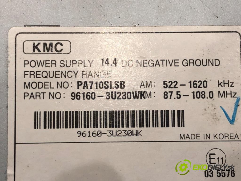 KIA SPORTAGE III (SL) 2009 - 2022    1.7 CRDi 85 kW [116 KM] olej napędowy 2010 - 2022  RADIO 96160-3U230WK (Audio zariadenia)