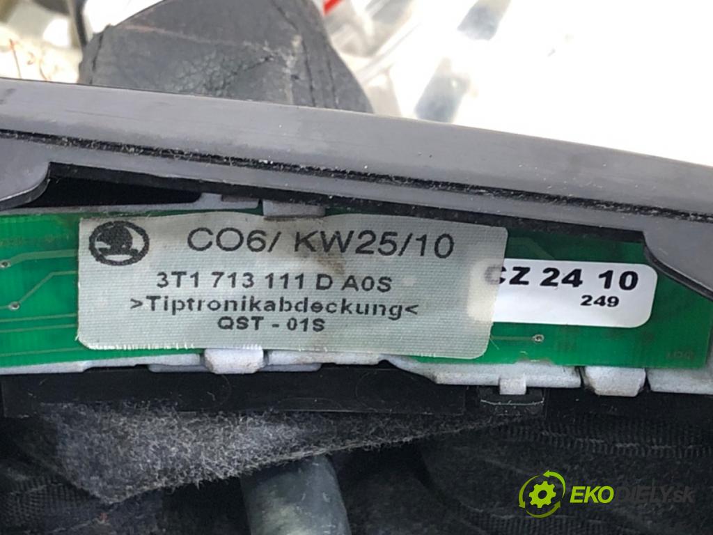 SKODA SUPERB II Kombi (3T5) 2009 - 2015    2.0 TDI 125 kW [170 KM] olej napędowy 2009 - 2015  Kulisa 3T1713111D (Rýchlostné páky / kulisy)