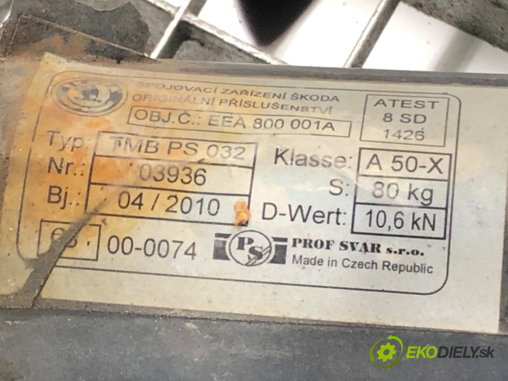 SKODA SUPERB II Kombi (3T5) 2009 - 2015    2.0 TDI 125 kW [170 KM] olej napędowy 2009 - 2015  Hák tažné zařízení EEA800001A (Tažná zařízení)