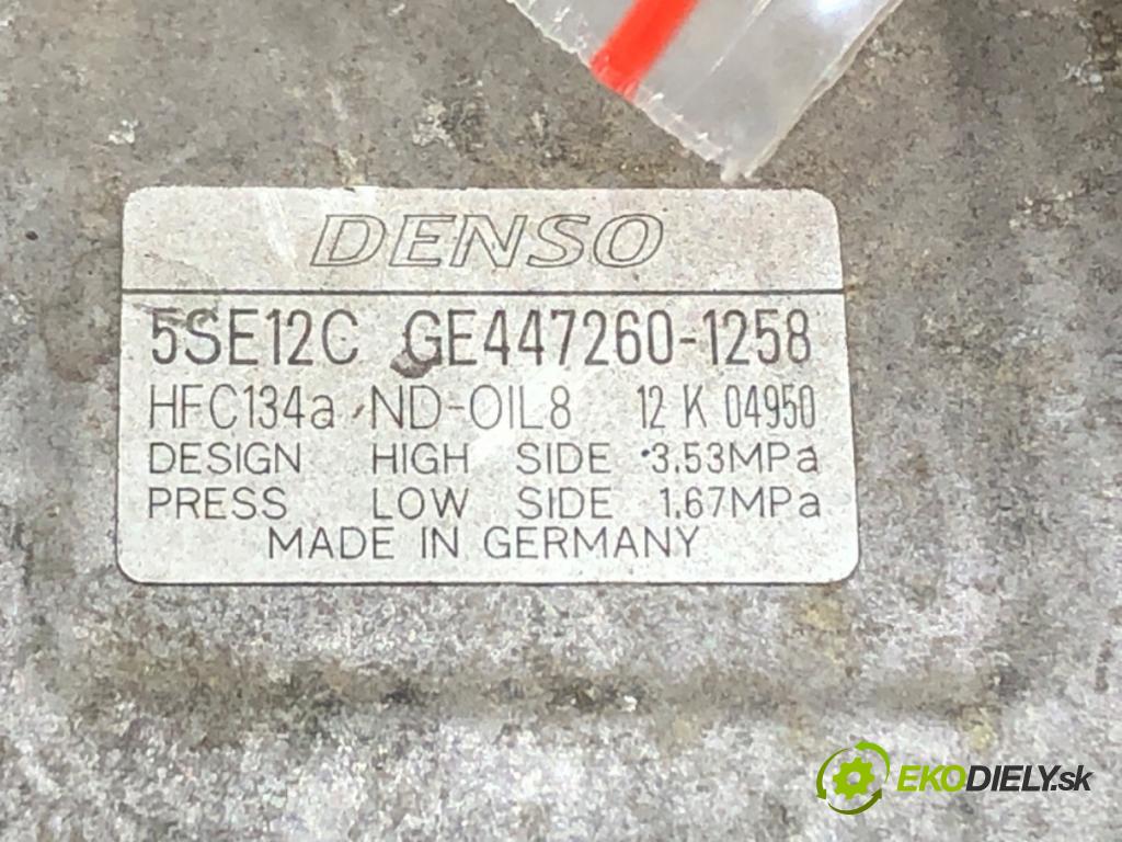 TOYOTA AVENSIS Kombi (_T27_) 2009 - 2018    2.0 D-4D (ADT270_) 93 kW [126 KM] olej napędowy 2009 - 2018  Kompresor klimatizácie 447260-1258 (Kompresory klimatizácie)