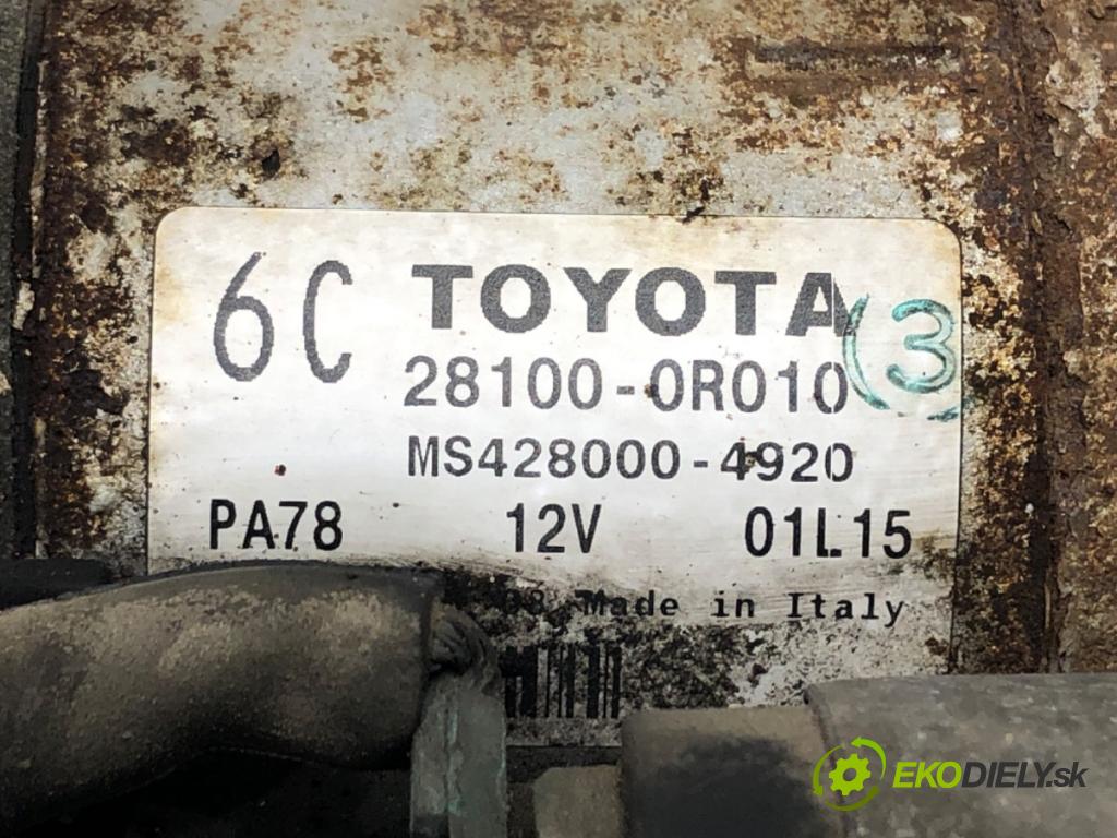 TOYOTA AVENSIS Kombi (_T27_) 2009 - 2018    2.0 D-4D (ADT270_) 93 kW [126 KM] olej napędowy 2009 - 2018  Štartér 28100-0R010 (Štartéry)