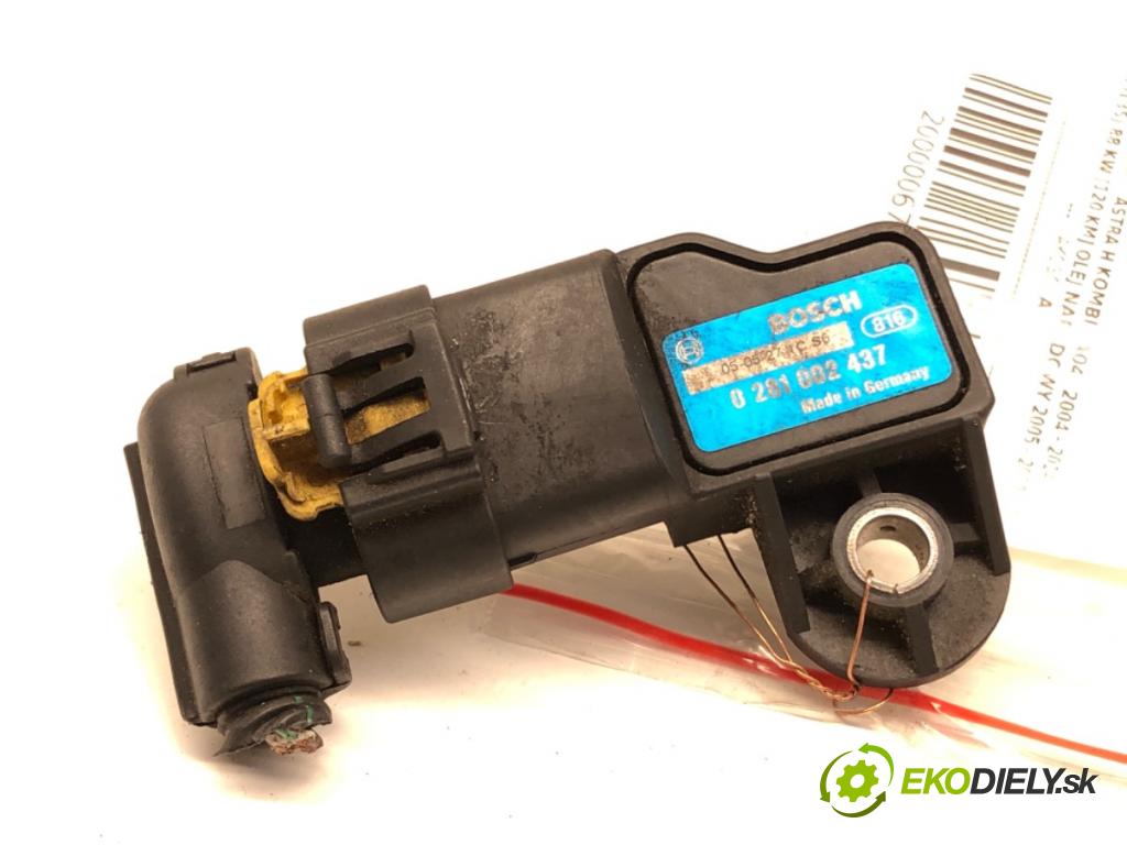 OPEL ASTRA H Kombi (A04) 2004 - 2014    1.9 CDTI (L35) 88 kW [120 KM] olej napędowy 2005 - 2010  MAP senzor 0281002437 (Ostatné)