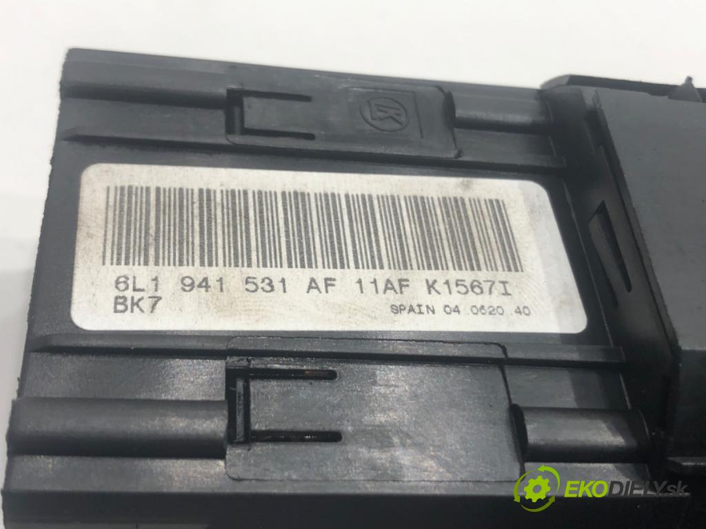 SEAT IBIZA III (6L1) 2002 - 2009    1.4 16V 63 kW [86 KM] benzyna 2006 - 2009  spínač světel 6L1941531AF