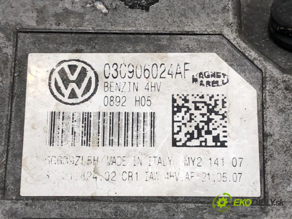 SEAT IBIZA III (6L1) 2002 - 2009    1.4 16V 63 kW [86 KM] benzyna 2006 - 2009  riadiaca jednotka Motor 03C906024AF (Riadiace jednotky)