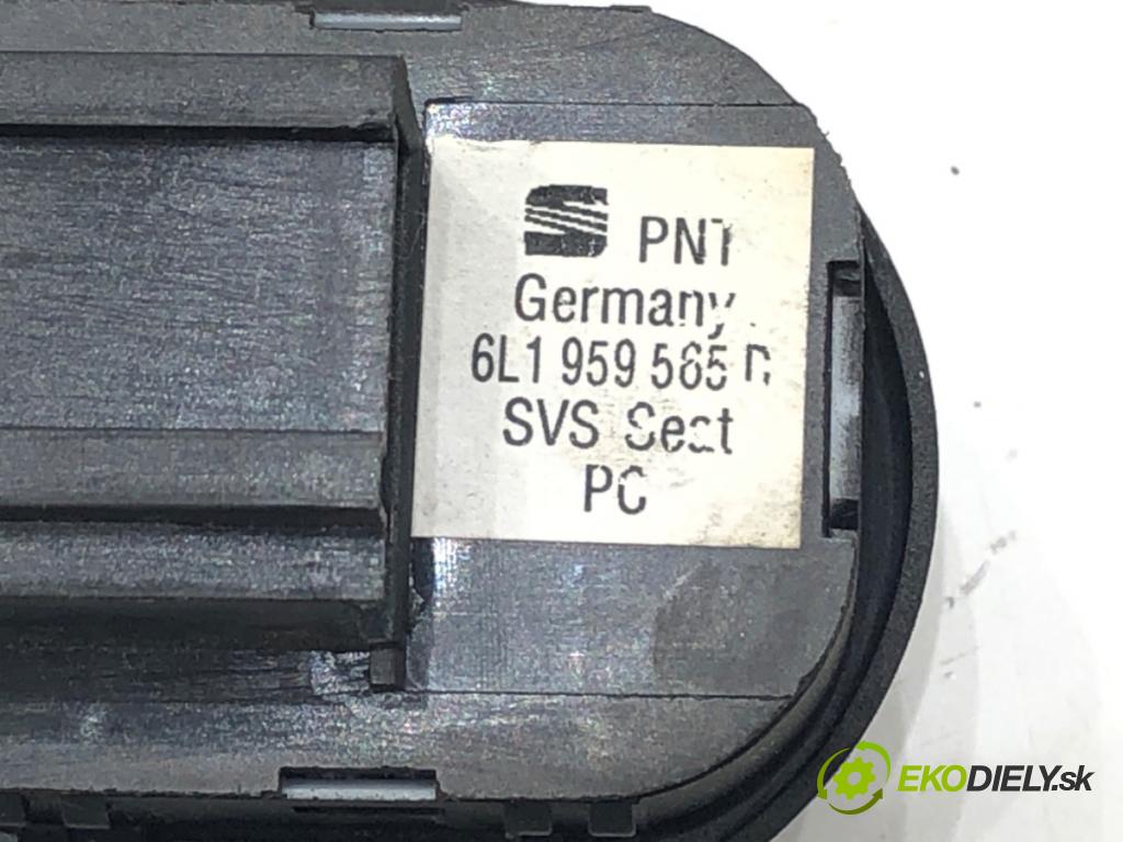 SEAT IBIZA III (6L1) 2002 - 2009    1.4 16V 63 kW [86 KM] benzyna 2006 - 2009  Prepínač nastavenia spätných zrkadiel 6L1959565D (Prepínače, spínače, tlačidlá a ovládače kúrenia)