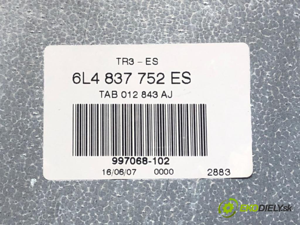 SEAT IBIZA III (6L1) 2002 - 2009    1.4 16V 63 kW [86 KM] benzyna 2006 - 2009  mechanismus okna pravý přední část 6L4837752ES