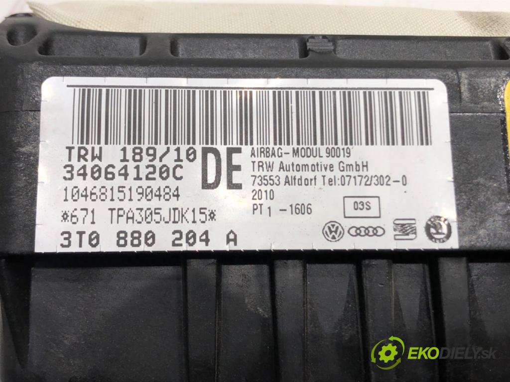 SKODA SUPERB II Kombi (3T5) 2009 - 2015    2.0 TDI 125 kW [170 KM] olej napędowy 2009 - 2015  AirBag spolujazdca 3T0880204A (Airbagy)