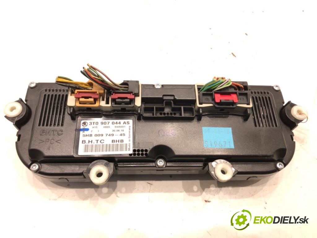 SKODA SUPERB II Kombi (3T5) 2009 - 2015    2.0 TDI 125 kW [170 KM] olej napędowy 2009 - 2015  Panel ovládania kúrenia 3T0907044AS (Prepínače, spínače, tlačidlá a ovládače kúrenia)
