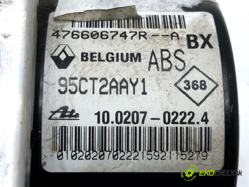 RENAULT MEGANE III Grandtour (KZ0/1) 2008 - 2022    1.6 dCi (KZ00, KZ12, KZ13) 96 kW [130 KM] olej napędowy 2011 - 2022  Pumpa ABS 476606747R (Pumpy ABS)