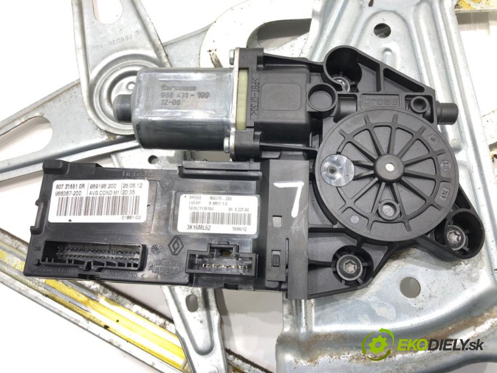 RENAULT MEGANE III Grandtour (KZ0/1) 2008 - 2022    1.6 dCi (KZ00, KZ12, KZ13) 96 kW [130 KM] olej napędowy 2011 - 2022  mechanismus okna levý přední část 807315510R