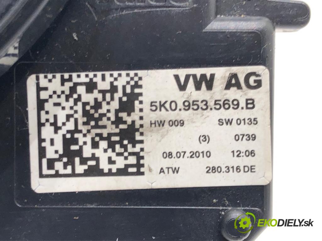 SKODA SUPERB II Kombi (3T5) 2009 - 2015    2.0 TDI 125 kW [170 KM] olej napędowy 2009 - 2015  Krúžok, slimák airbag 5K0953569B (Airbagy)