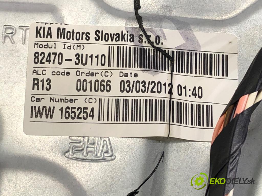 KIA SPORTAGE III (SL) 2009 - 2022    2.0 CRDi AWD 100 kW [136 KM] olej napędowy 2010 - 2022  mechanismus okna levý přední část 82470-3U110