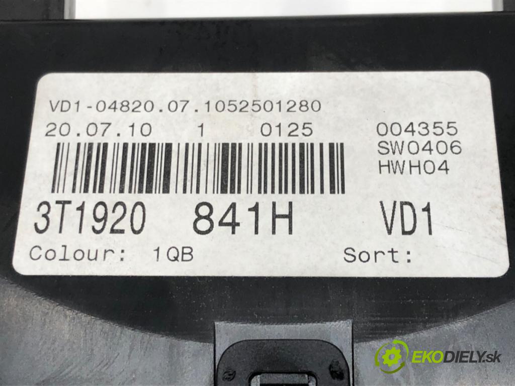 SKODA SUPERB II Kombi (3T5) 2009 - 2015    2.0 TDI 125 kW [170 KM] olej napędowy 2009 - 2015  Prístrojovka 3T1920841H (Prístrojové dosky, displeje)