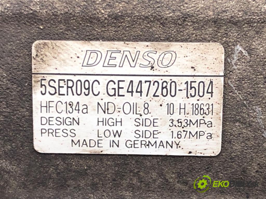 TOYOTA YARIS (_P9_) 2005 - 2014    1.0 VVT-i (KSP90_) 51 kW [69 KM] benzyna 2005 - 2011  Kompresor klimatizácie 447260-1504 (Kompresory klimatizácie)