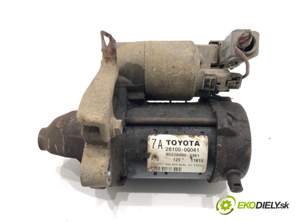 TOYOTA YARIS (_P9_) 2005 - 2014    1.0 VVT-i (KSP90_) 51 kW [69 KM] benzyna 2005 - 2011  Štartér 28100-0Q041 (Štartéry)