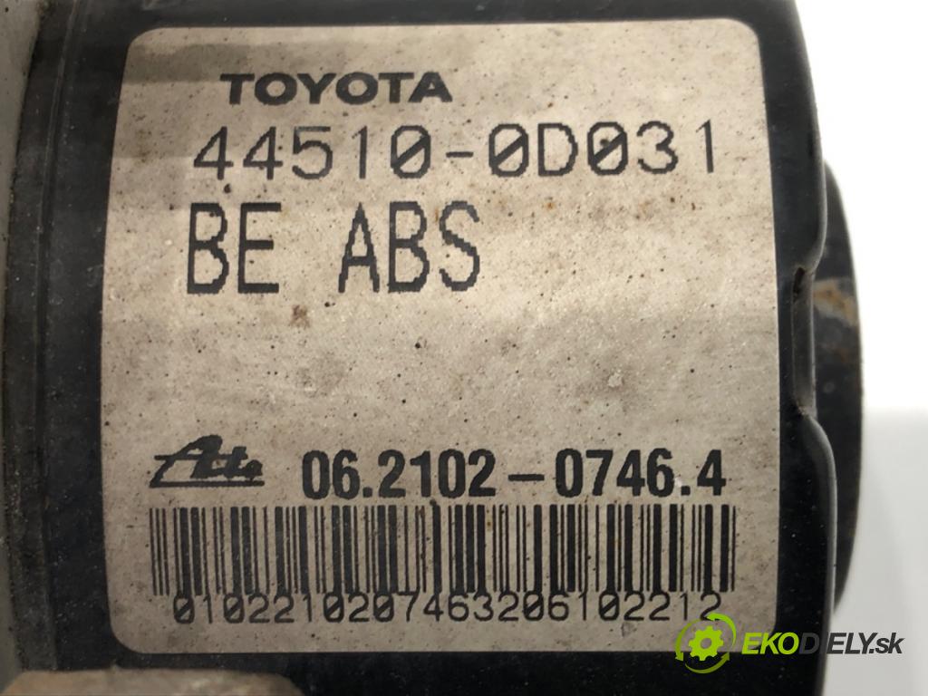 TOYOTA YARIS (_P9_) 2005 - 2014    1.0 VVT-i (KSP90_) 51 kW [69 KM] benzyna 2005 - 2011  Pumpa ABS 44510-0D031 (Pumpy ABS)