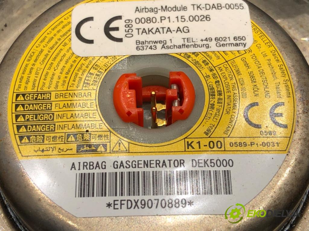 TOYOTA YARIS (_P9_) 2005 - 2014    1.0 VVT-i (KSP90_) 51 kW [69 KM] benzyna 2005 - 2011  AirBag volantu 45130-0D150 (Airbagy)