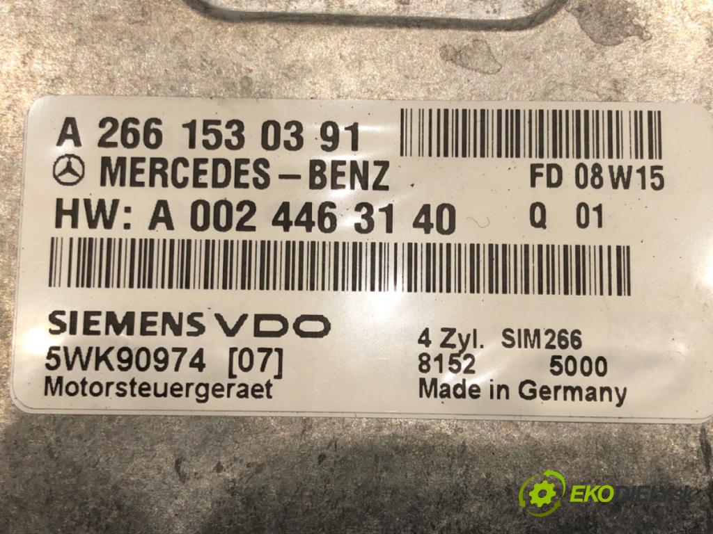 MERCEDES-BENZ KLASA A (W169) 2004 - 2012    A 150 (169.031, 169.331) 70 kW [95 KM] benzyna 2004 - 2012  riadiaca jednotka Motor A2661530391 (Riadiace jednotky)