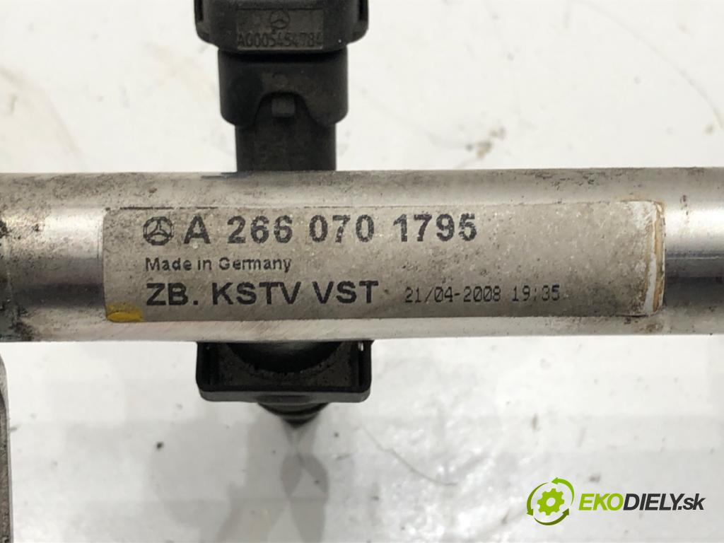 MERCEDES-BENZ KLASA A (W169) 2004 - 2012    A 150 (169.031, 169.331) 70 kW [95 KM] benzyna 2004 - 2012  Lišta vstrekovacia A2660701795 (Vstrekovacie lišty)