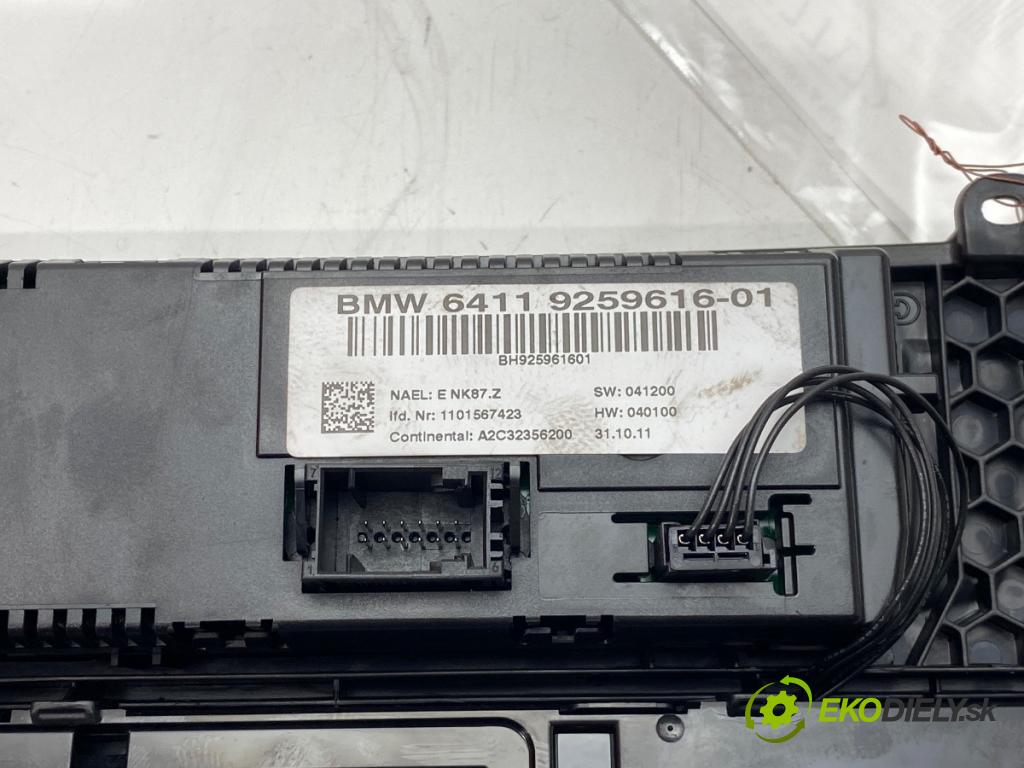 BMW X3 (F25) 2010 - 2017    xDrive 20 d 135 kW [184 KM] olej napędowy 2010 - 2014  Panel ovládania kúrenia 9259616 (Prepínače, spínače, tlačidlá a ovládače kúrenia)