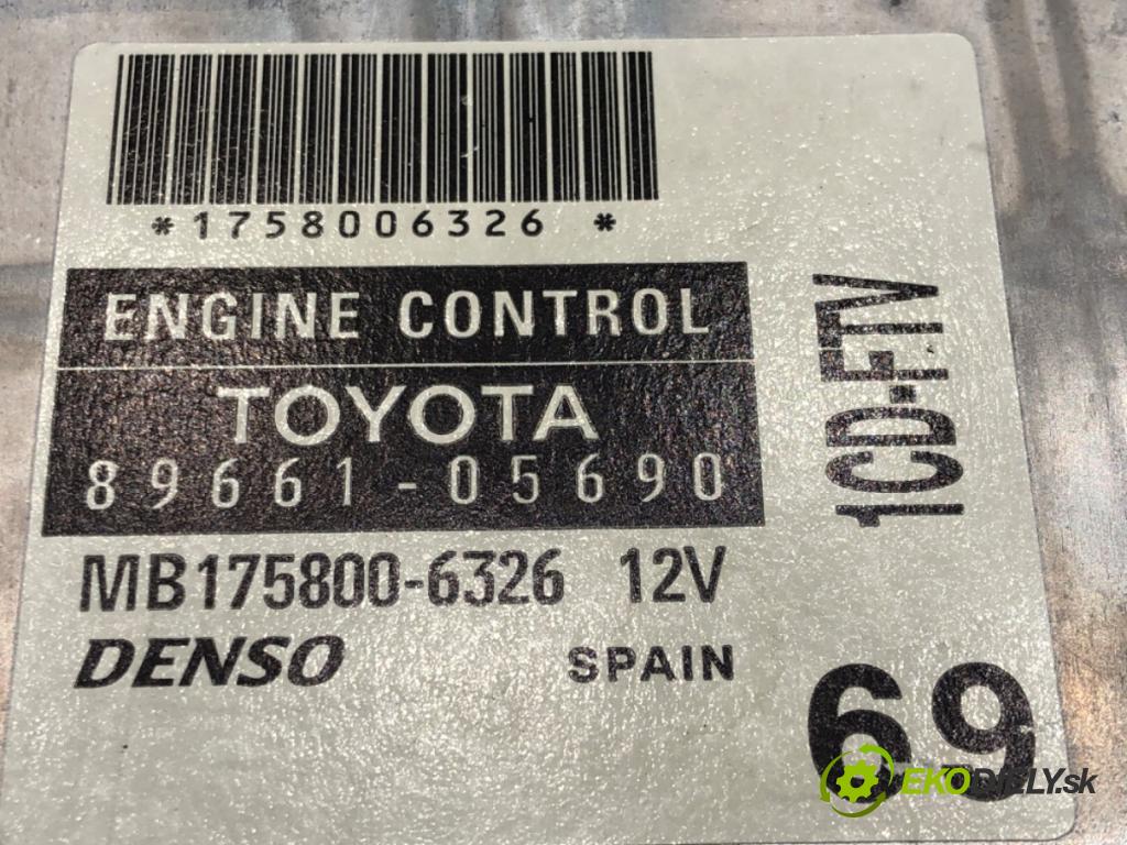 TOYOTA AVENSIS Kombi (_T25_) 2003 - 2008    2.0 D-4D (CDT250_) 85 kW [116 KM] olej napędowy 2003 - 2008  riadiaca jednotka Motor 89661-05690 (Riadiace jednotky)