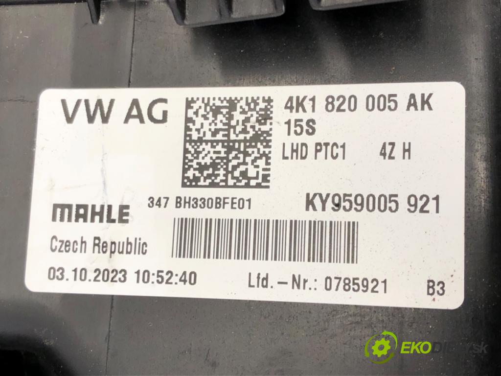 AUDI A6 C8 Avant (4A5) 2018 - 2022    40 TDI Mild Hybrid quattro 150 kW [204 KM] Hybryda silnik Diesla / elektryczny 2018 - 2022  topné těleso radiátor topení komplet KOMBAJN 4K1820005AK (Radiátory topení)